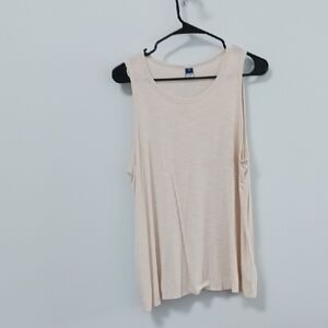Old Navy Cream Relaxed Sleeveless Tank Top